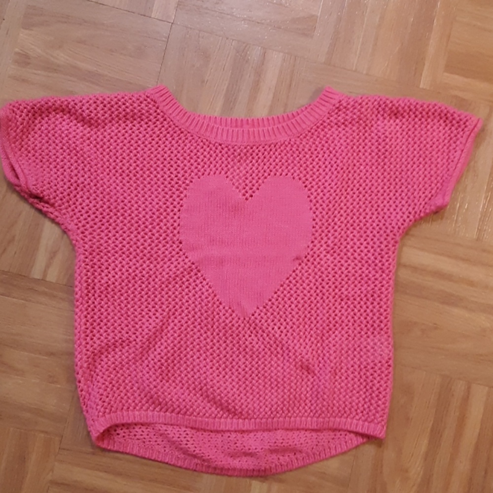 Pink heart crop top